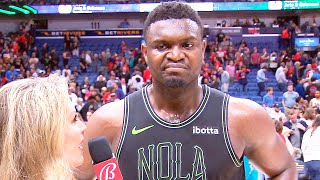 quotIm a competitor I want to win Simple as thatquot  Zion Williamson after his Performance tonight 🗣️ [upl. by Lsiel]