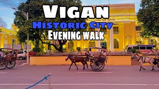 Vigan City Evening Walk Tour 2024  Vigan City Ilocos Sur Philippines [upl. by Dayiz]