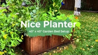 Nice Planter Raised Corten Steel Garden Bed 40quotx40quot Unboxing and Assembly [upl. by Ley547]