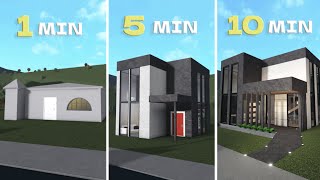 building a BLOXBURG house in 1 minute 5 minutes and 10 minutes  roblox [upl. by Anid941]