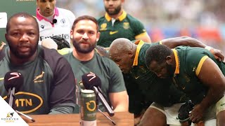 Ox Nche and Cobus Reinach discuss controversial law changes  Springboks Press Conference [upl. by Ydaj]