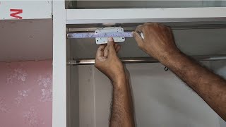 Sliding doors wardrobe में channel कैसे लगाते हैं  How do the sliding doors channel install [upl. by Jaymee]