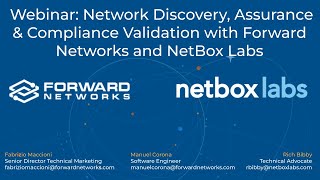 Webinar Network Discovery Assurance amp Compliance Validation with Forward Networks and NetBox Labs [upl. by Heywood657]