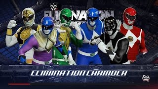 WWE 2K16 Red Ranger vs Blue Ranger vs Black Ranger vs Green Ranger vs White Ranger vs Purple Ranger [upl. by Arjan]