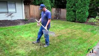 Stewart demonstrates The DIY Groundskeeper II Thatching Rake [upl. by Mccandless]