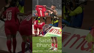 Sabitra Bhandari Samba Score Goal vs India SAFF Championship 2024 [upl. by Esma]