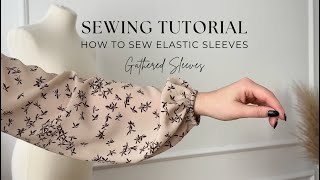 DIY  How to Sew Elastic Sleeves in Easy Way  Technique for Beginners  Sewing Tips and Tricks [upl. by Deirdre]