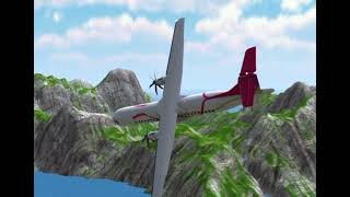 Sky Turbo Flight 144 crash animation [upl. by Ennairek]