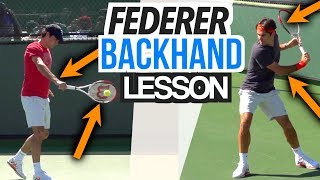 Roger Federer  One Handed Backhand Swing Analysis [upl. by Ketty702]