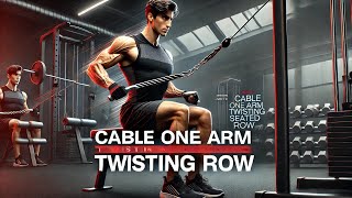 Cable One Arm Twisting Seated Row  Build Core amp Back Strength [upl. by Assirk]