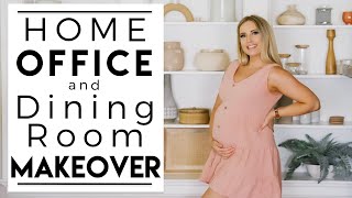 INTERIOR DESIGN  Home Office Setup and Dining Room Makeover [upl. by Lalage188]