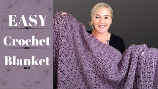 The Sugar Plum Fairy Blanket  FAST and EASY Crochet Blanket Pattern  Beginner Friendly [upl. by Eelaras420]