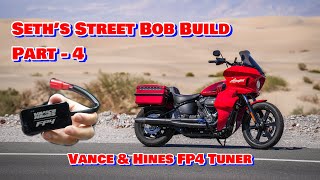 Installing Vance amp Hines FP4 tuner on Seth’s Street Bob [upl. by Ahsyas]