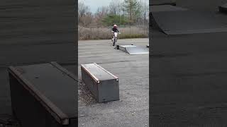 Ktm300 at a skate park hitting jumps ktm ktm300 skatepark dirtbike jumps dirtbikejump [upl. by Hctub]