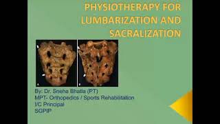 Physiotherapy for Lumbarization and Sacralization StayHome and study WithMe [upl. by Atiuqaj]