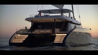 Sunreef 80 THE biggest catamaran 244m at the cannes 2018 boatshow [upl. by Arimahs]