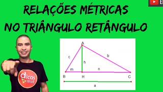 Relações Métricas no Triângulo Retângulo I Geometria [upl. by Latham232]