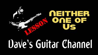 LESSON  Neither One Of Us by Gladys Knight [upl. by Paymar]