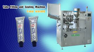 GDF80Z Alu Tube Filing Sealing Machine with triple folding tubefillingsealingmachine [upl. by Pollerd853]