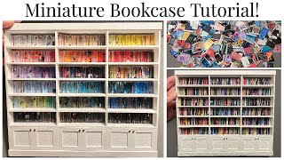 Miniature Bookcase  Books Tutorial [upl. by Nahsar]