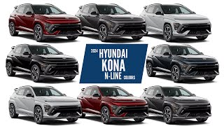 2024 Hyundai Kona NLine  All Color Paint Options  Images  AUTOBICS [upl. by Kwarteng]