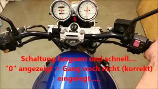 Ganganzeige Motorrad ohne OBD  Reale Ganganzeige [upl. by Anoik]