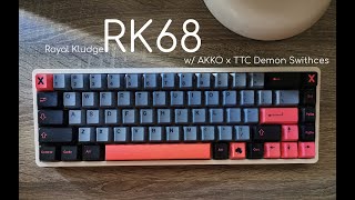 KSCV 4 BEST BUDGET KEEB Royal Kludge RK68 with AKKO X TTC Demon Linear Switches [upl. by Naeloj]