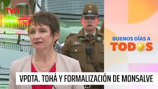 Vicepresidenta Tohá reacciona a formalización de Monsalve y espera que quotla justicia actúe rápidoquot [upl. by Elcin]