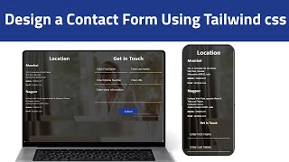 Responsive Contact Section using Tailwind CSS tailwindcss cantact htmltutorial trending [upl. by Araek]