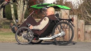 Recumbent Trike Canopy Installation 20141121 KMX [upl. by Cardwell]