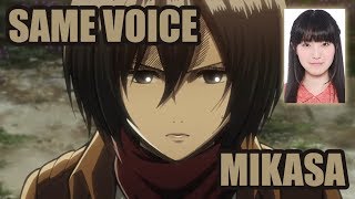 Same Anime Characters Voice Actress with Shingeki no Kyojins Mikasa Ackerman [upl. by Hancock458]