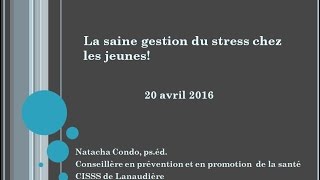 Confrerence gestion stress [upl. by Olnee513]