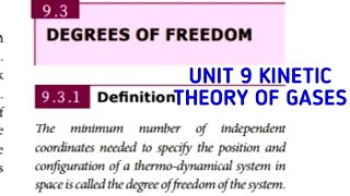 Degrees of freedom  Unit 9 Kinetic theory of gases  11 Physics Samacheer kalvi [upl. by Ahsienak]