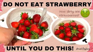 How to wash strawberries to remove bugs dirt and grime  Best way to clean strawberries [upl. by Nosyrb]