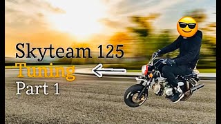 Skyteam monkey 125cc tuningstory crash [upl. by Noami]