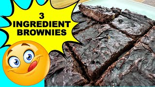 3 INGREDIENT BROWNIES [upl. by Eyaj]