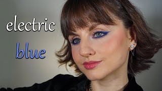 electric blue smokey eyeliner 💙  makeup tutorial [upl. by Euqnimod]