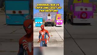 EMMANUEL BUS VS CAPN LONG LEGGY VS TAIA DECOTURA  EXPLOSION CHALLENGE shorts disneycars [upl. by Ammann527]