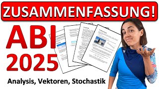 🚀🚀🚀 KOMPLETTE ZUSAMMENFASSUNG MATHE ABI 2025  Analysis Stochastik Vektoren [upl. by Grunenwald]