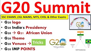 G20 summit 2033 India All Imp Points  Venues  Trick🌝 [upl. by Laekcim]