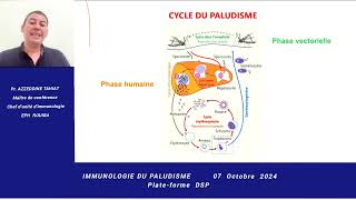 IMMUNOLOGIE DU PALUDISME PrTAHIAT 07Octobre2024 [upl. by Introc274]