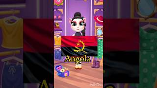 MyTalkingAngela2 dressed like Angola Flag🇦🇴 top shorts cosplay [upl. by Ellery237]