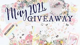 🌷May 2024 Planner Society Giveaway Planner Stickers Washi and More [upl. by Studley191]