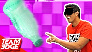 Blindfold Bottle FLIP Challenge [upl. by Eidlog]