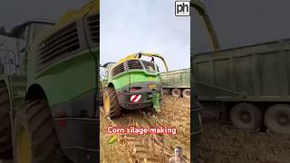 corn silage making process 🌽 harvesting [upl. by Ariela]