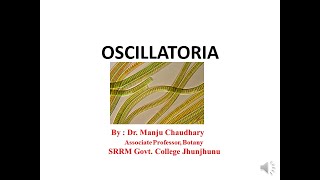 OscillatoriaBScPt 1By Dr Manju Chaudhary [upl. by Ecirtal]