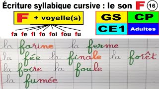 Cahier d’écriture  écrire les mots avec le son f en gs cp ce1 ce2 16 [upl. by Viviane31]