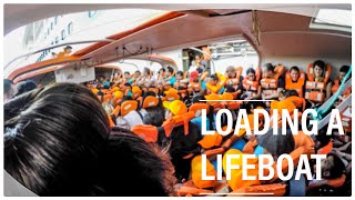 Loading 150 Persons in a Lifeboat on a Cruise Ship [upl. by Notslah]