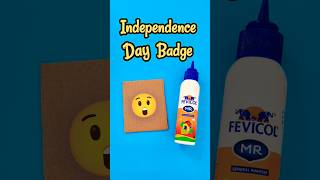 Independence day craft 🇮🇳❤️ tricolour badge making at home tricolour crafts shorts [upl. by Winnie364]