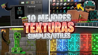 🏆Top 10 TEXTURAS ÚTILES para MINECRAFT 119  120 JAVA BEDROCK y PE⭐TEXTURAS MINECRAFT PE 120 [upl. by Ester]